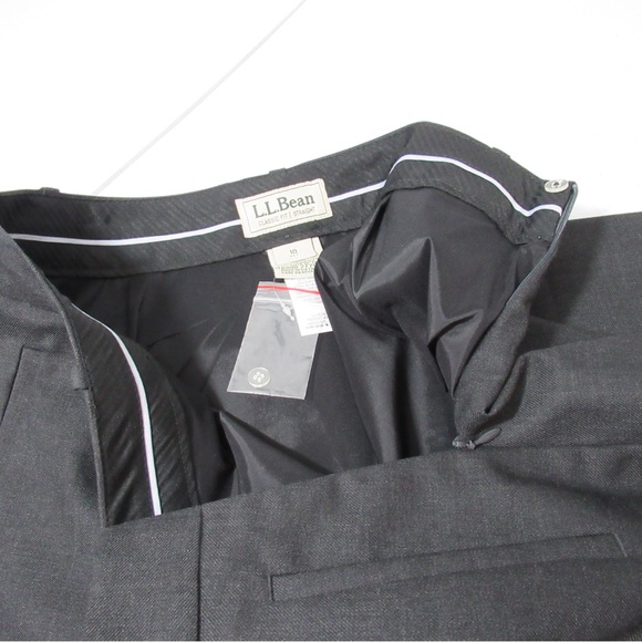 L.L. Bean Classic Fit Straight Wool Skirt Size 10 Petite Gray - Picture 5 of 12